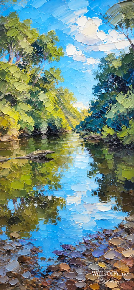 Art, Lake, Land, Nature, Outdoors, Painting, Pond, Tree, Vegetation, Water